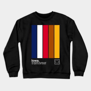 Iowa State Flag  // Original Minimalist Artwork Poster Design Crewneck Sweatshirt